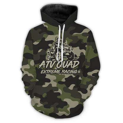 Custom ATV Motocross Hoodie for Men Women Quad Bike Shirt ATV Racing Hoodie MHATV08