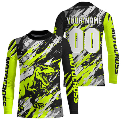 Dinosaur Motocross Racing Jersey Custom Dirt Bike Shirt for Kid Adult Motorcycle Jersey XM391