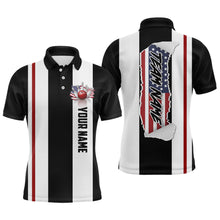 Load image into Gallery viewer, American Flag Bowling Shirt Patriotic Bowling Jersey for Men Women Bowling Polo&amp;1/4 Zip MBL29