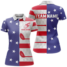 Load image into Gallery viewer, Custom American Flag Golf Polo Shirt for Men Women Patriotic US Golf Polo Shirt MMG51