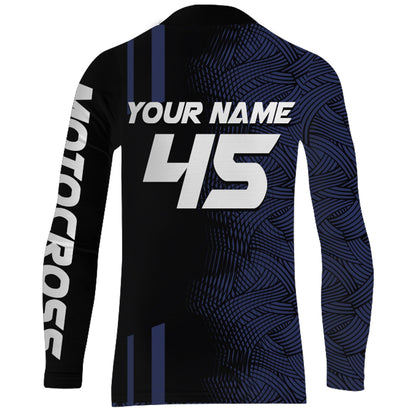 Custom Motocross Racing Jersey Adult&Kid Dirt Bike Blue Off-Road MX Shirt Motorcycle XM74
