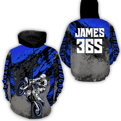 Blue Motocross Racing Hoodie Jersey For Men Women Dirt Bike Off-road Hoodie MH111
