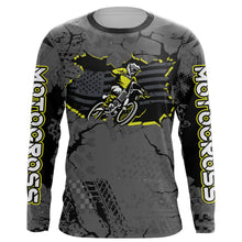 Load image into Gallery viewer, American Flag Motocross Racing Jersey UPF30+ Patriotic Dirt Bike Jersey Off-Road Motorcycle Shirt| XM08