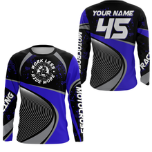 Load image into Gallery viewer, Motocross Racing Jersey Blue Upf30+ Dirt Bike Shirt Off-Road MX Racing Jersey XM296