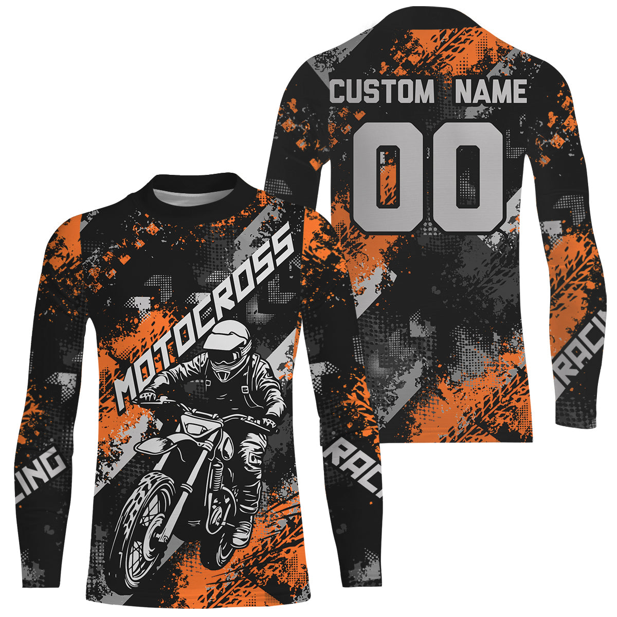 Orange Motocross Racing Jersey Men Kid Women Upf30+ Dirt Bike Shirt MX Off-Road Jersey XM247