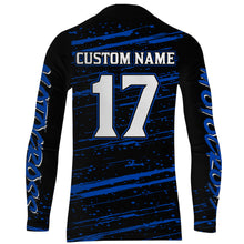 Load image into Gallery viewer, Motocross Racing Jersey Blue Upf30+ Dirt Bike Off-road MX Shirt Men Kid Women XM186