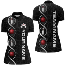 Load image into Gallery viewer, DNA Bowling Shirt Bowling Jersey Women Personalized Bowling League Polo &amp; 1/4 Zip HNT34