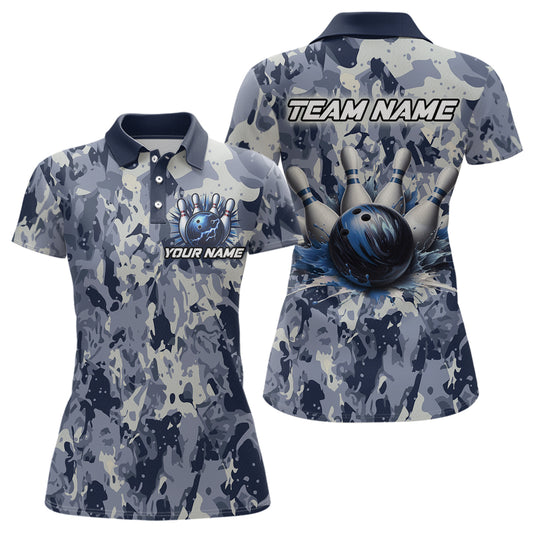 Custom Bowling League Shirts For Women with Name, Personalized Bowling Team Jerseys HNT41