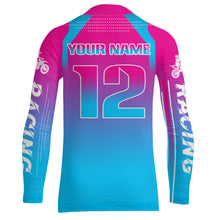 Load image into Gallery viewer, Girl Racing Jersey UPF30+ Youth MX Racing Dirt Bike Off-Road Shirt Biker Girl Women DNT67