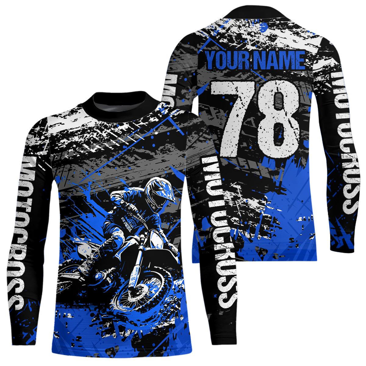 Blue Youth Motorcycle Shirt Motocross Jersey Custom Dirt Bike Jersey Kid Men Women DNT54