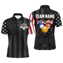 Load image into Gallery viewer, US Flag Billiard Shirt Billiard Jersey for Men Billiard Gifts for Men Team Polo &amp; 1/4 Zip NNT21