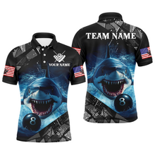 Load image into Gallery viewer, Funny Blue Shark Ball Pool Billiard for Men Billiard Shirts Polo &amp; 1/4 Zip Shirt Team NNT18