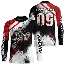 Load image into Gallery viewer, Adult&amp;Kid red custom dirt bike jersey Motocross jersey upf30+ mens women Motocross Shirt| CTP02
