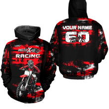 Load image into Gallery viewer, Adult&amp;Kid Red Custom Dirt Bike Jersey Motocross Jersey Upf30+ Mens Women Motocross Shirt| CTP66