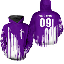 Load image into Gallery viewer, Adult&amp;Kid purple custom dirt bike jersey Motocross jersey upf30+ mens women Motocross Shirt| CTP06