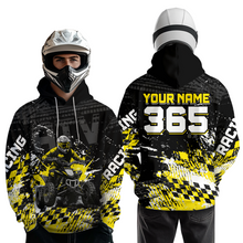 Load image into Gallery viewer, Custom Yellow Atv Motocross Hoodie Upf30+ Quad Bike Shirt Extreme Racing Adult Youth Off-Road Quad Shirt NHN009