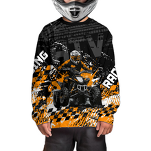 Load image into Gallery viewer, Custom Orange ATV Motocross Jersey Upf30+ Quad Bike Shirt Extreme Racing Adult Youth Off-Road Quad Shirt NHN009