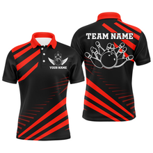 Load image into Gallery viewer, Red Bowling Jersey Men And Women Custom Bowling Team Shirts Unisex Bowling Polo Quarter-zip CP26