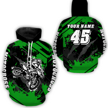 Load image into Gallery viewer, Custom Green Motocross Jersey for Men Women Upf30+ Dirt Bike Shirt Motorcycle Jersey| CTP101