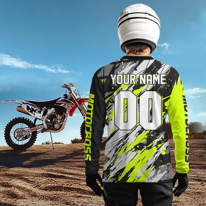 ATV Racing Jersey Custom Green ATV Motocross Shirt Kid Women Men ATV Jersey MX137
