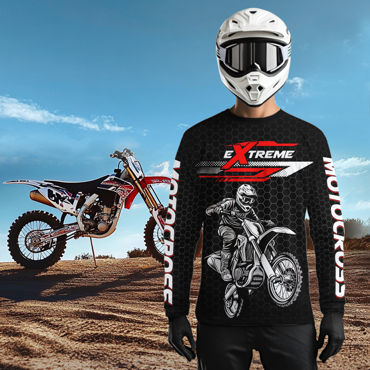 Motocross Jersey Custom Dirt Bike Racing Shirt for Men Kid Woman Upf30+ XM342