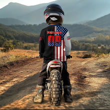 Load image into Gallery viewer, Eagle American Flag Motocross Jersey Dirt Bike Racing Shirts for Men Kid Women XM348