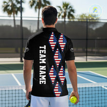 Load image into Gallery viewer, Custom USA Flag Pickleball Ball Jerseys For Men Patriotic Pickleball Paddle League Shirts NYN2133