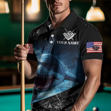 Load image into Gallery viewer, Funny Blue Shark Ball Pool Billiard for Men Billiard Shirts Polo &amp; 1/4 Zip Shirt Team NNT18