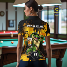 Load image into Gallery viewer, Custom Beer Alligator 8 Ball Pool Shirts Billiard Shirt for Women Billiard Team Jersey Billiard League NNT182