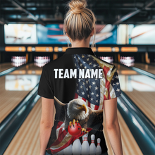 Load image into Gallery viewer, Custom Eagle Bowling Team Jersey American Bowling Quartar-Zip Shirt for Men Women QZT636