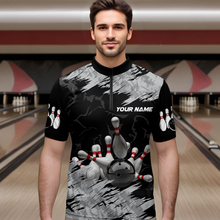 Load image into Gallery viewer, Bowling Shirt Bowling Jersey for Men Custom Bowling Gifts for Men Team with Name Polo &amp; 1/4 Zip HNT16