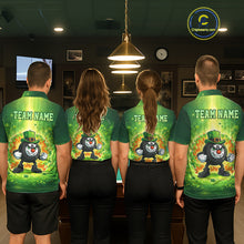 Load image into Gallery viewer, Shamrock Funny Fire Flame 8 Ball Women Billiards Shirt Personalized St Patrick's Day Pool Balls Shirt NYN2679