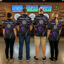 Load image into Gallery viewer, Purple Custom Cobra Snake Dart Shirts for Men Dart Team Jersey Dartboard Gifts Polo &amp; 1/4 Zip NNT162