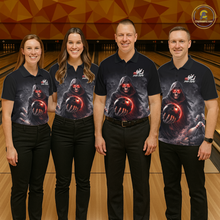 Load image into Gallery viewer, Personalized Grim Reaper Bowling Team Shirt for Men Bowling Jersey Polo &amp; 1/4-Zip Bowling Outfit QZT881