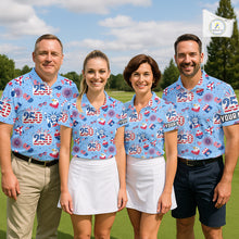 Load image into Gallery viewer, America 250th Anniversary Golf Polo Shirt For Women, Patriotic USA Golf Shirts, Independence Golf Gift NHN0232