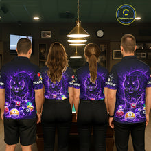 Load image into Gallery viewer, Thunder Purple Horror Tiger Pool Ball Billiard Shirt For Men Custom 8 Ball Billiard Team Attire NYN2629