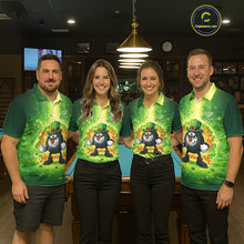 Load image into Gallery viewer, Shamrock Funny Fire Flame 8 Ball Women Billiards Shirt Personalized St Patrick's Day Pool Balls Shirt NYN2679