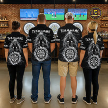 Load image into Gallery viewer, Lightning Thunder White &amp; Black Grim Reaper Custom Dart Polo Shirt Men Dart League Jerseys NYN2091