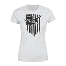 Load image into Gallery viewer, Duck Hunting American Flag Clothes, Shirt for Hunting NQS121- Standard Women's T-shirt