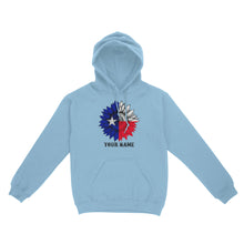 Load image into Gallery viewer, Texas flag sunflower customized name patriot Texas state flag Hoodie D03 NQS2495