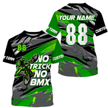 Load image into Gallery viewer, Green BMX racing jersey UPF30+ adult kid BMX shirt Lightweight cycling bicycle motocross gear| SLC111