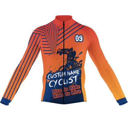 Live to ride Custom mens cycling jersey UPF50+ Road biking tops Bicycle clothes with 3 pockets| SLC05