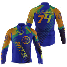 Load image into Gallery viewer, Mens long short sleeve Mountain bike cycling jersey with pockets MTB cycle gear Bicycling shirt| SLC121