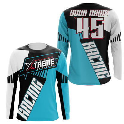 Adult&Kid Extreme Motocross racing jersey UPF30+ personalized dirtbike long sleeve off-road bikers NMS1077