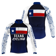 Load image into Gallery viewer, Texas flag men's cycling jersey with full zipper 3-rear pockets UPF50+ bicycle MTB BMX clothes| SLC142