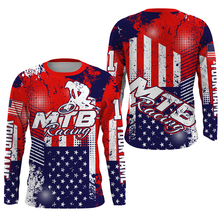 Load image into Gallery viewer, Custom American MTB jersey UPF30+ kid adult mountain biking shirt USA cycling gear bicycle clothes| SLC96