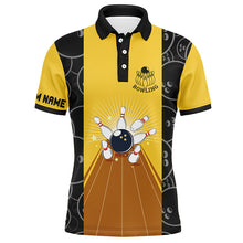 Load image into Gallery viewer, Personalized Men Polo Bowling Shirt, May The Lane Be with You Short Sleeves Bowlers Jersey NBP37