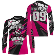 Load image into Gallery viewer, Girls Women Funny Motocross Jersey Personalized UPF30+ MX Racing Dirt Bike Long Sleeves NMS1227