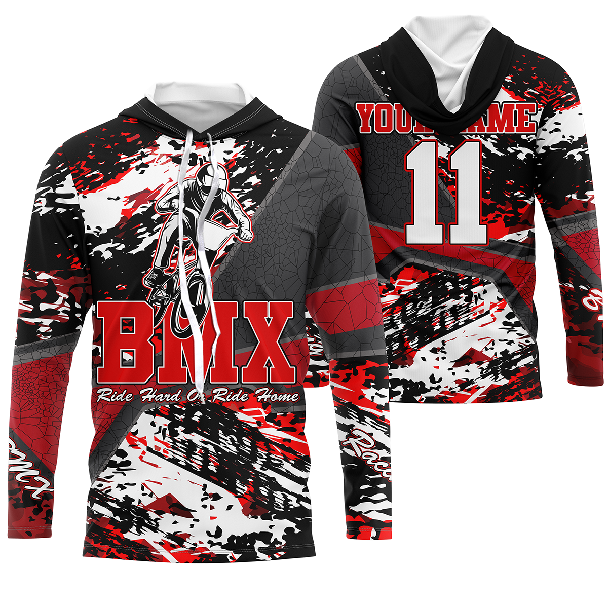 Personalized Red BMX jersey for adult kid UPF30+ riding shirt Off-road cycling gear bicycle clothes| SLC82