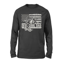 Load image into Gallery viewer, Reel Cool Dad American flag shirt, Perfect Father's Day Gifts for Fisherman D01 NQS1213  - Standard Long Sleeve